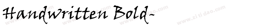 Handwritten Bold字体转换